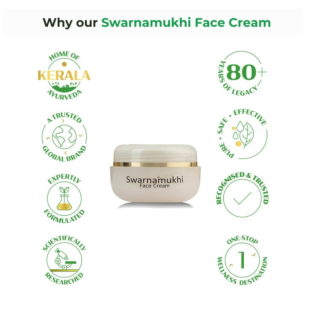 Kerala Ayurveda Swarnamukhi Face Cream - 20gm - Swadesiicart