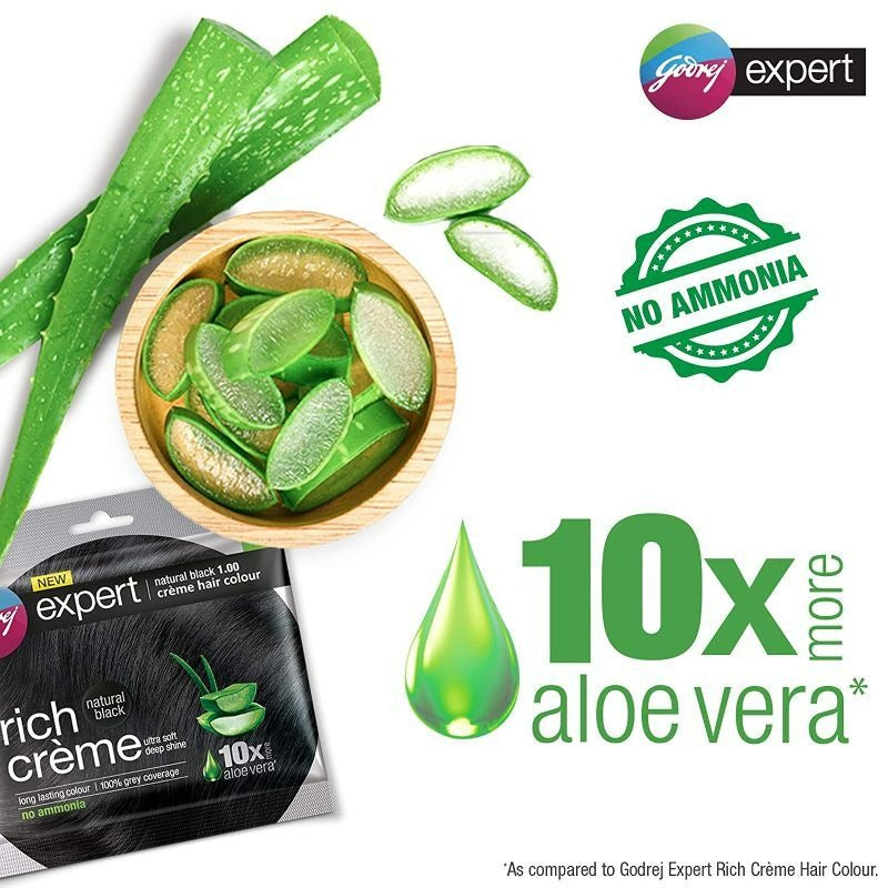 Godrej Expert Rich Creme Hair Natural Black Colour - Swadesiicart