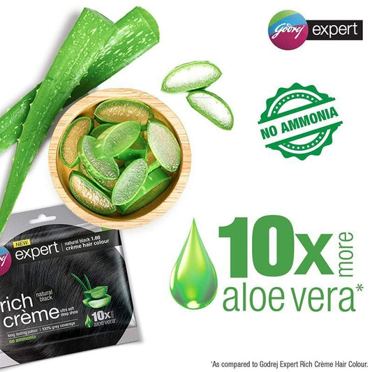 Godrej Expert Rich Creme Hair Natural Black Colour - Swadesiicart