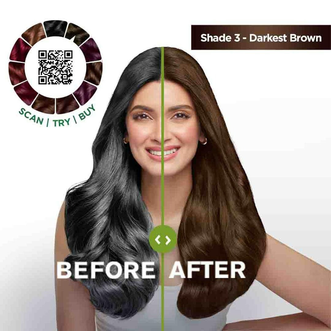 Garnier Color Naturals Creme Riche Hair Color, Shade 3 Darkest Brown - Swadesiicart