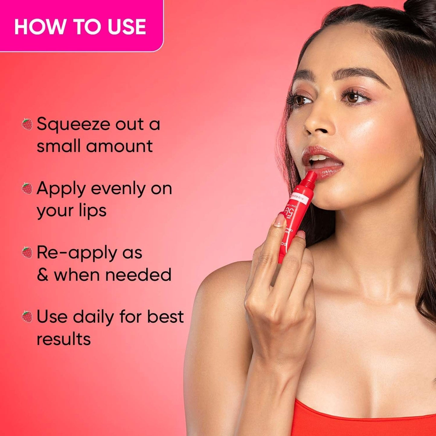 Dot & Key Barrier Repair Ceramide & Peptide SPF 50+, PA+++ Lip Balm - Red Romance - Swadesiicart