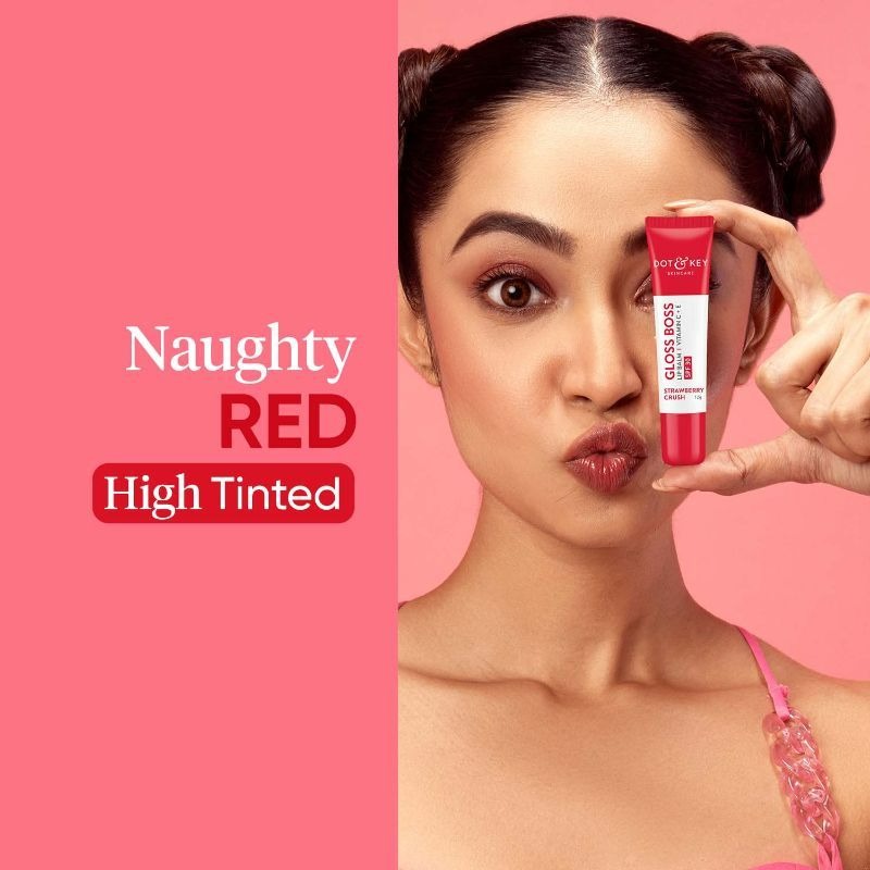 Dot & Key Gloss Boss Strawberry Red Lip Balm - Swadesiicart