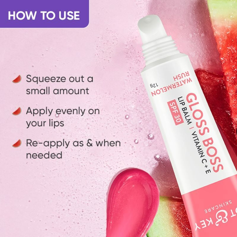 Dot & Key Gloss Boss Watermelon Rush Lip Balm - Swadesiicart