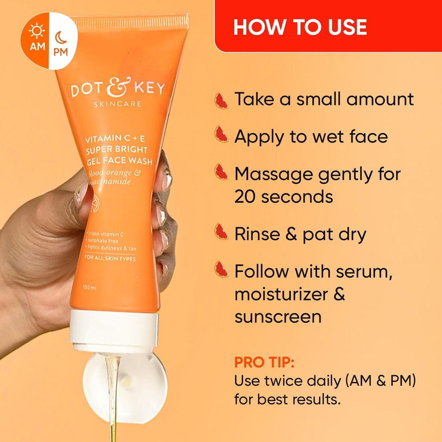 Dot & Key Vitamin C+E Super Bright Gel Face Wash - Swadesiicart