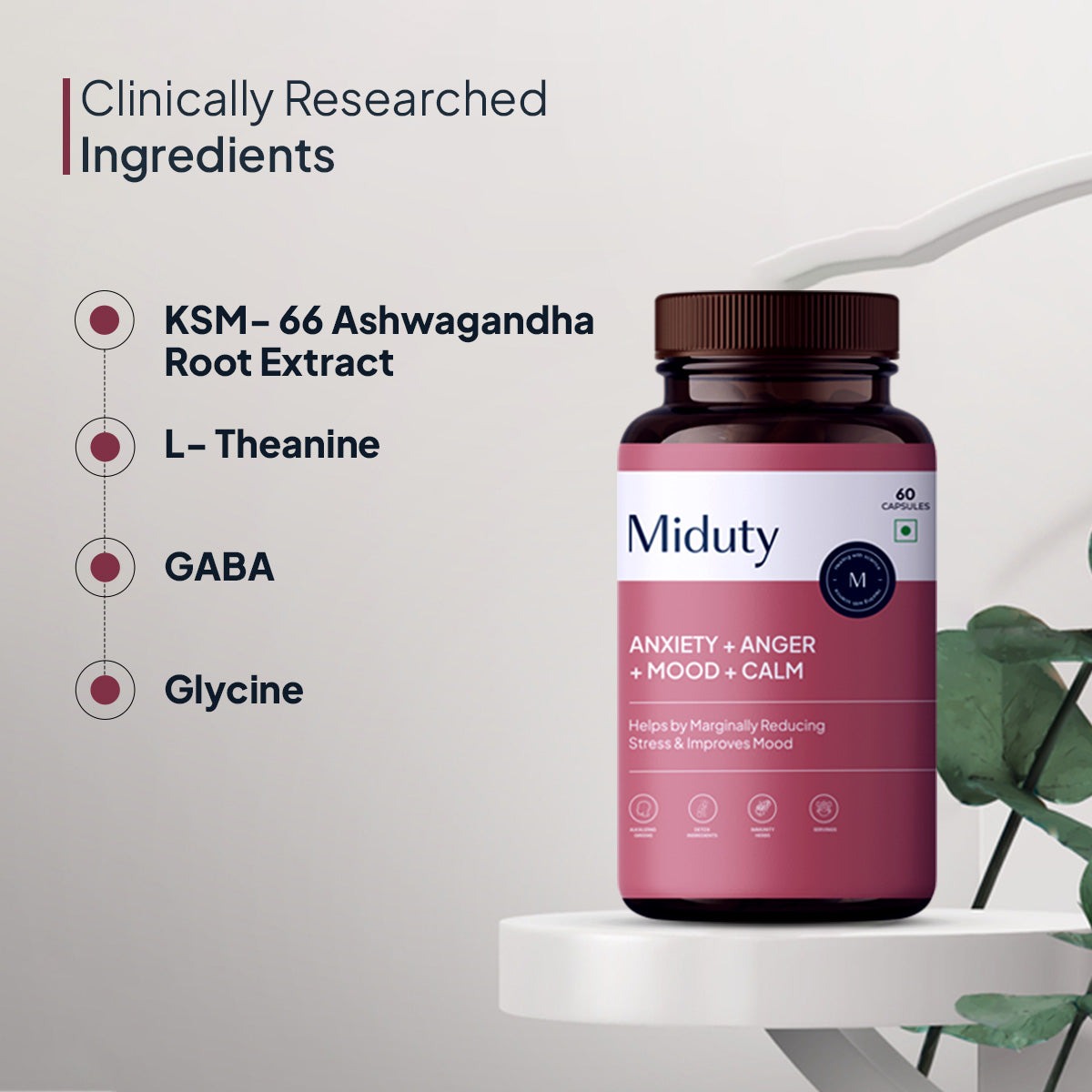 Miduty by Palak Notes Anxiety + Anger + Mood + Calm Capsules - Swadesiicart