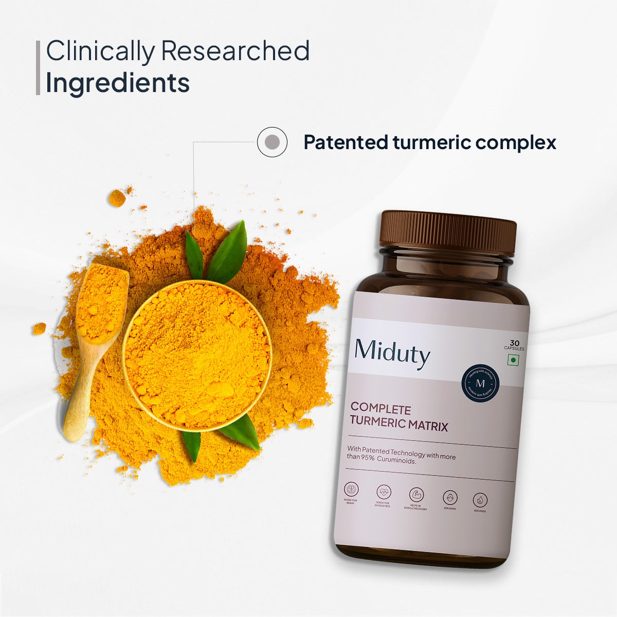 Miduty by Palak Notes Complete Turmeric Matrix Capsules - Swadesiicart