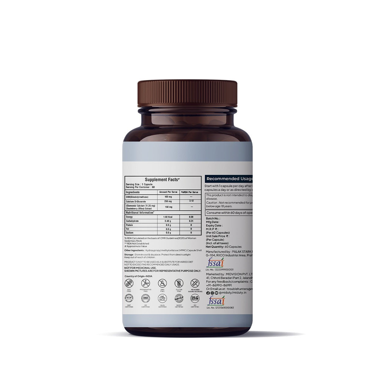 Miduty by Palak Notes Estrogen Balance With Dim Capsules - Swadesiicart