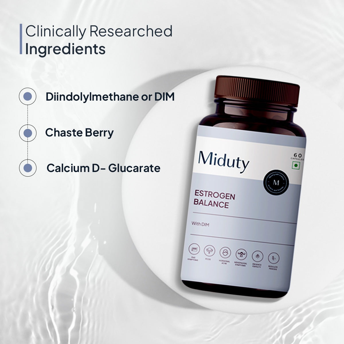 Miduty by Palak Notes Estrogen Balance With Dim Capsules - Swadesiicart
