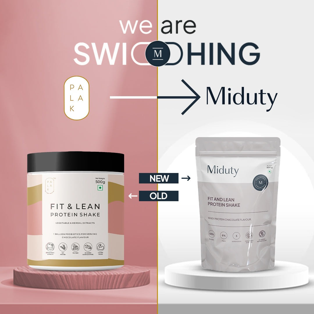 Miduty by Palak Notes Fit & Lean Protein Shake | Swadesiicart