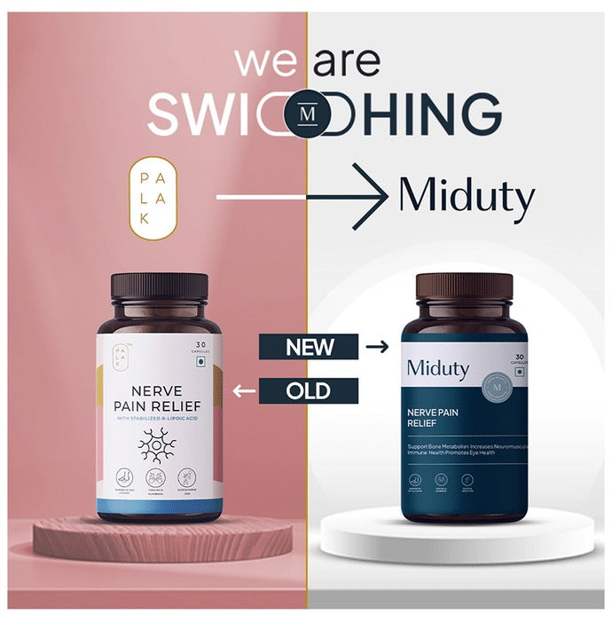Miduty by Palak Notes Nerve Pain Relief Capsules - Swadesiicart