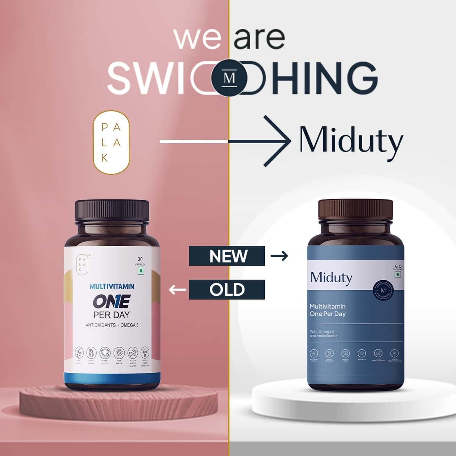 Miduty by Palak Notes Multivitamin One Per Day Capsules - Swadesiicart
