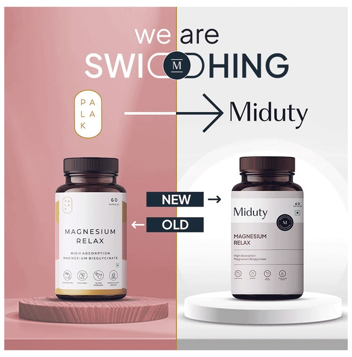 Miduty by Palak Notes Magnesium Relax Capsules - Swadesiicart