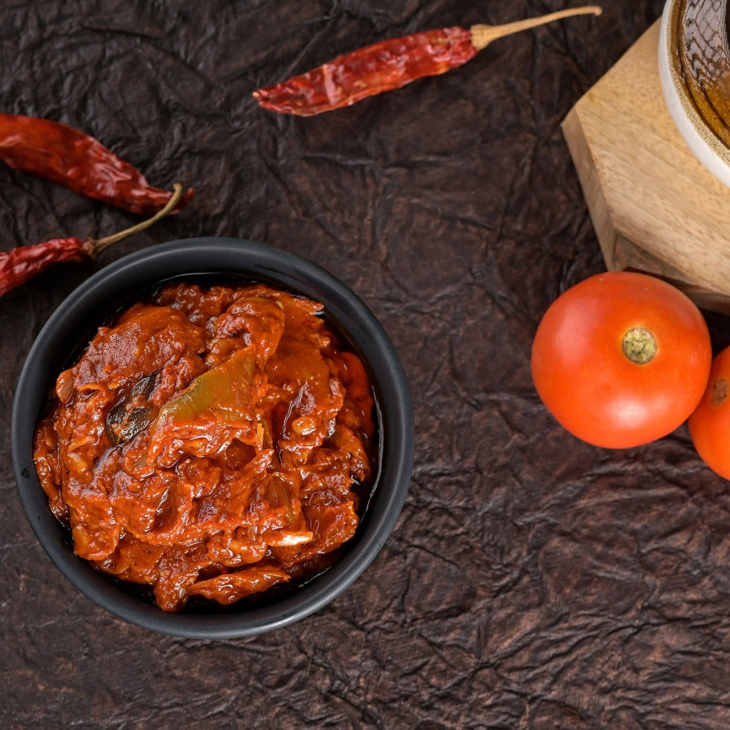 Vellanki Foods Andhra Special Tomato Pickle with Garlic | Authentic Telugu Style Tamatar Achar | Traditional South Indian Pickes - Swadesiicart