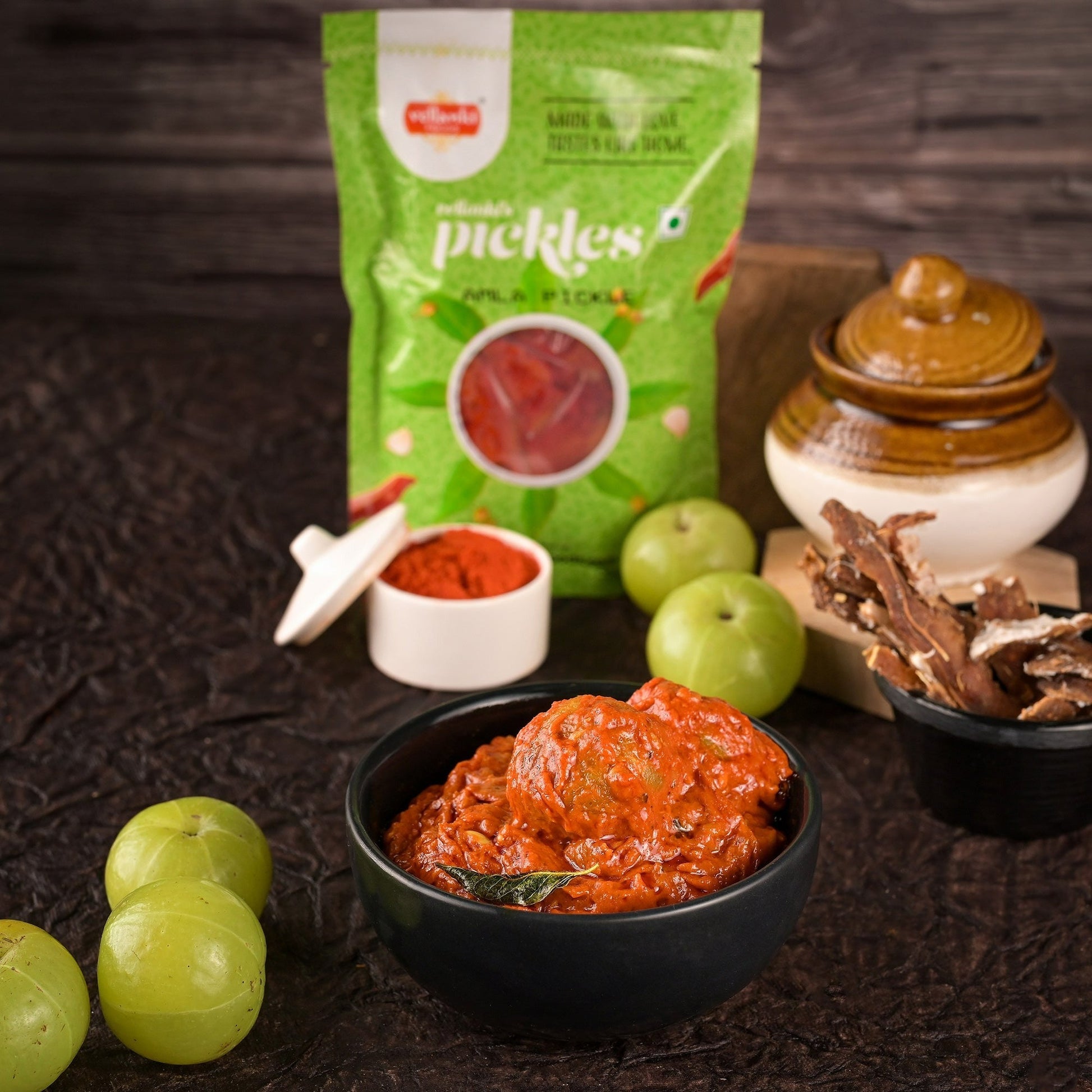 Vellanki Foods Amla Red Chilli Pickle | Andhra Aanvala Laal Mirch Achaar