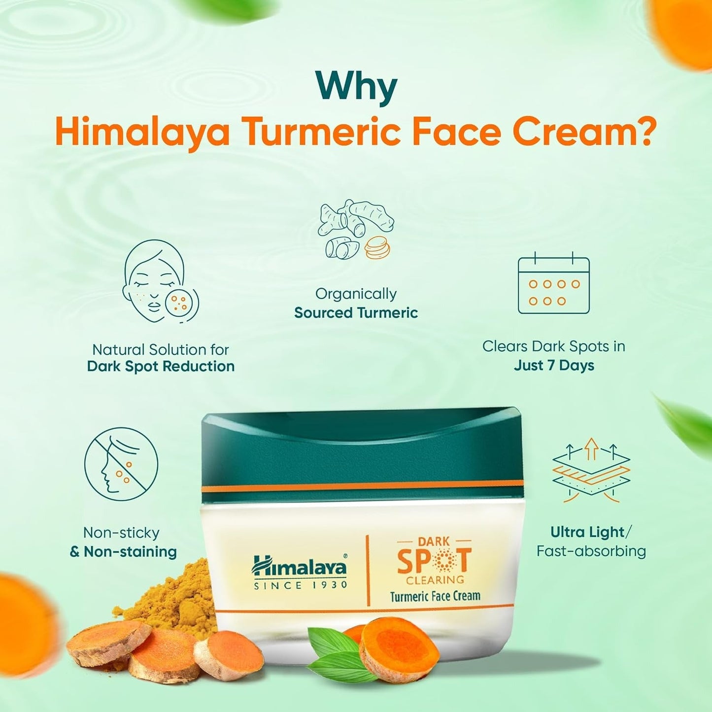 Himalaya Dark Spot Clearing Turmeric Face Cream - Swadesiicart