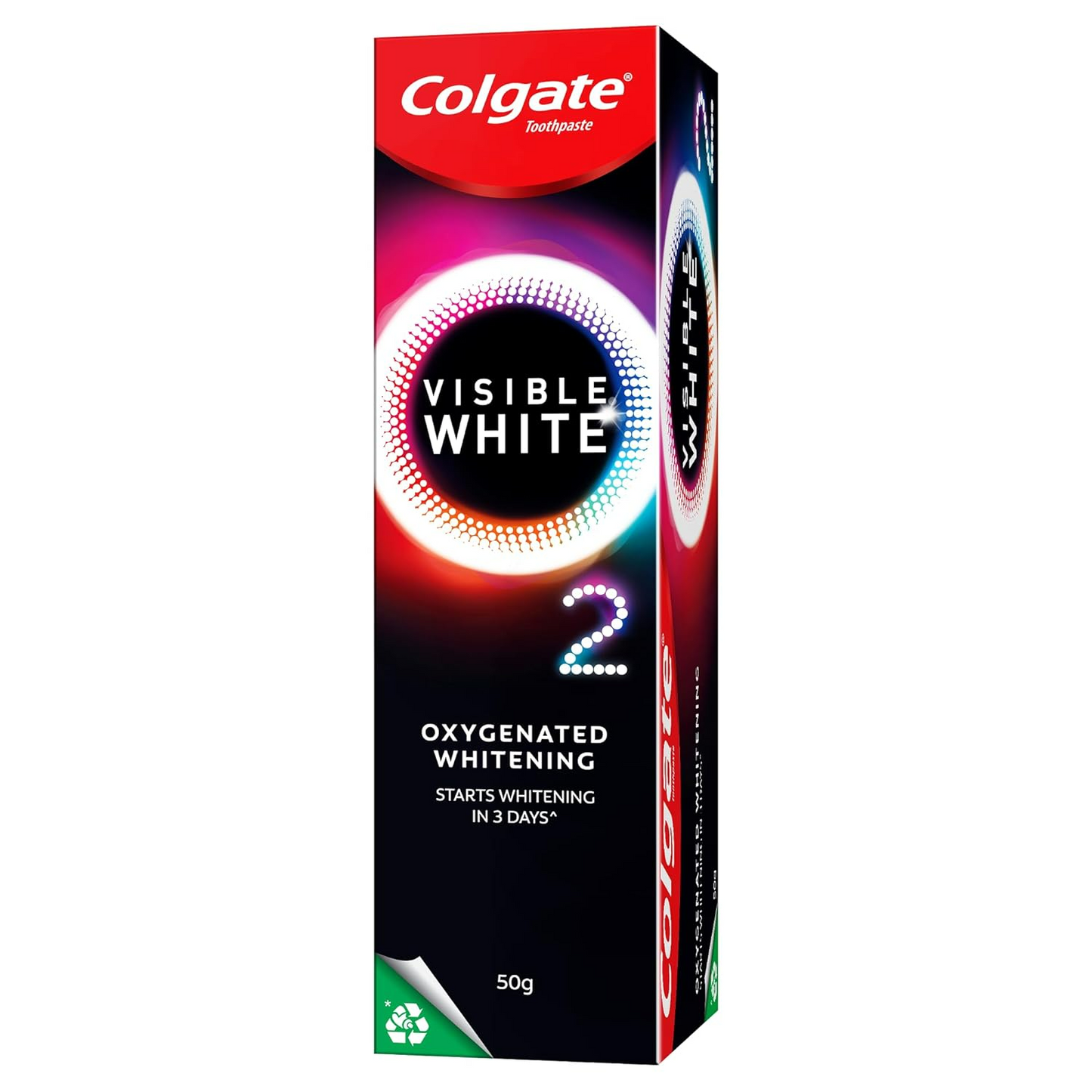 Colgate Visible White O2 Teeth Whitening Toothpaste with Peppermint Sparkle - Swadesiicart
