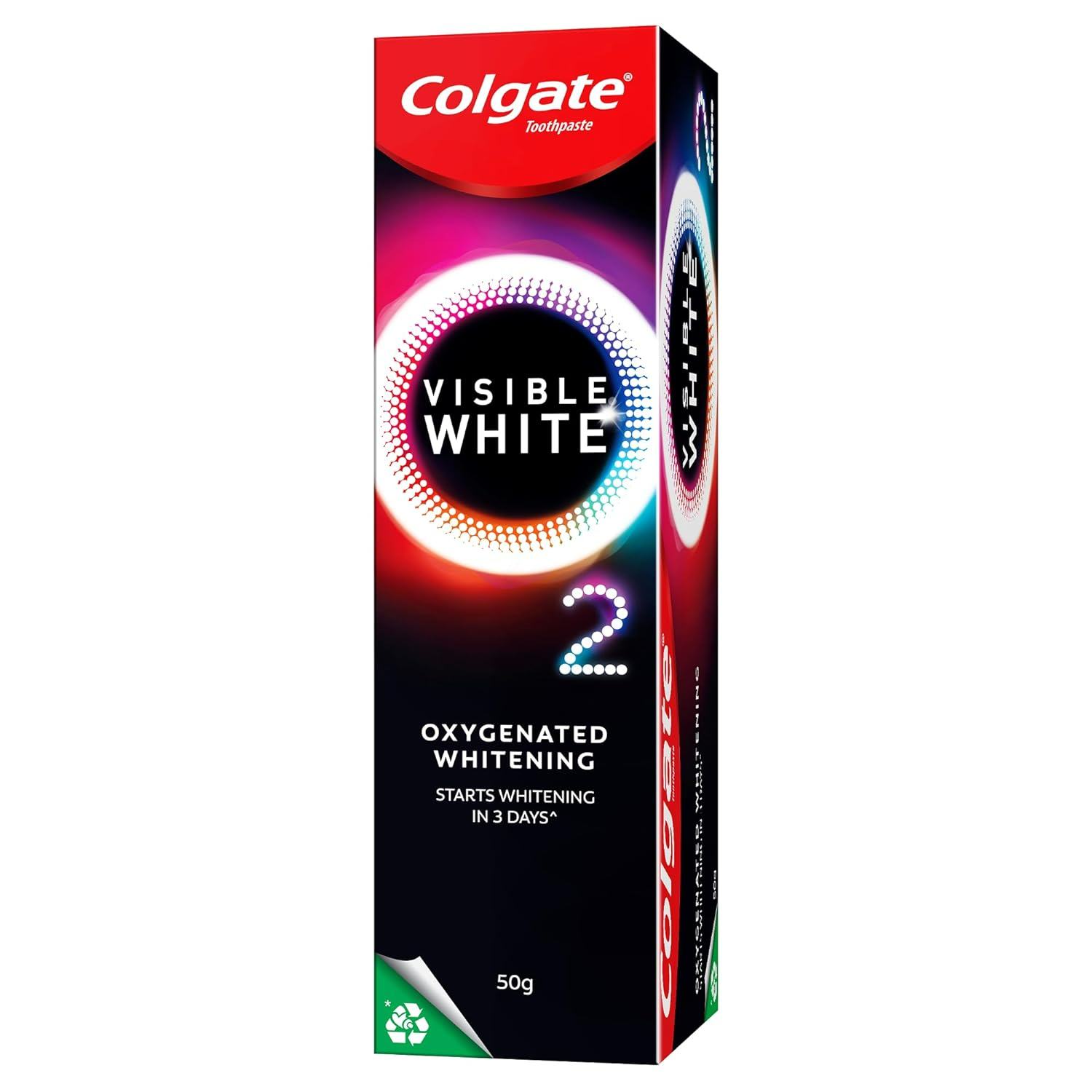 Colgate Visible White O2 Teeth Whitening Toothpaste with Peppermint Sparkle - Swadesiicart