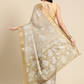Beige Silk Blend Digital Print Floral Saree with Unstitched Blouse - Hiral Fashion | Swadesiicart