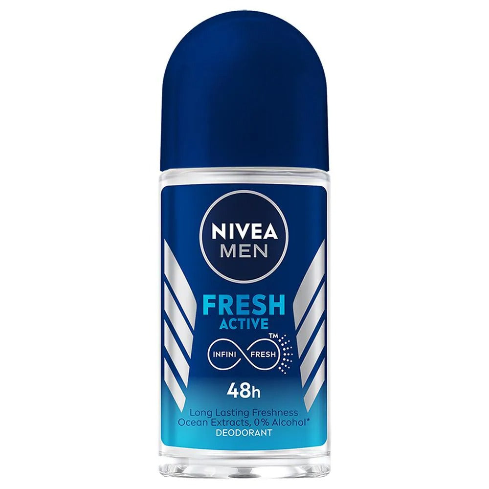 Nivea Men Fresh Active Deo Roll On 48 H Freshness - Swadesiicart