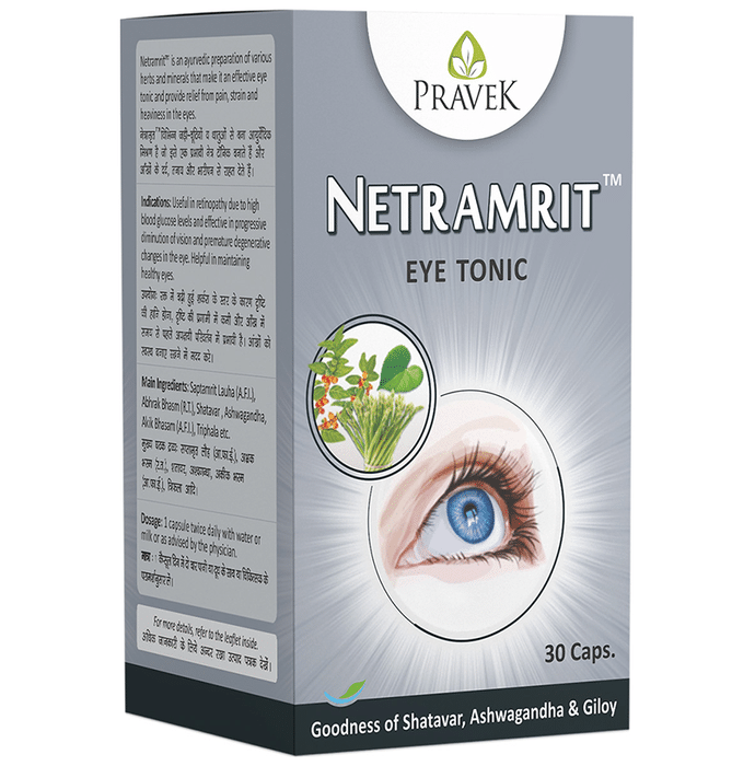Pravek Netramrit Eye Tonic Capsules - Swadesiicart