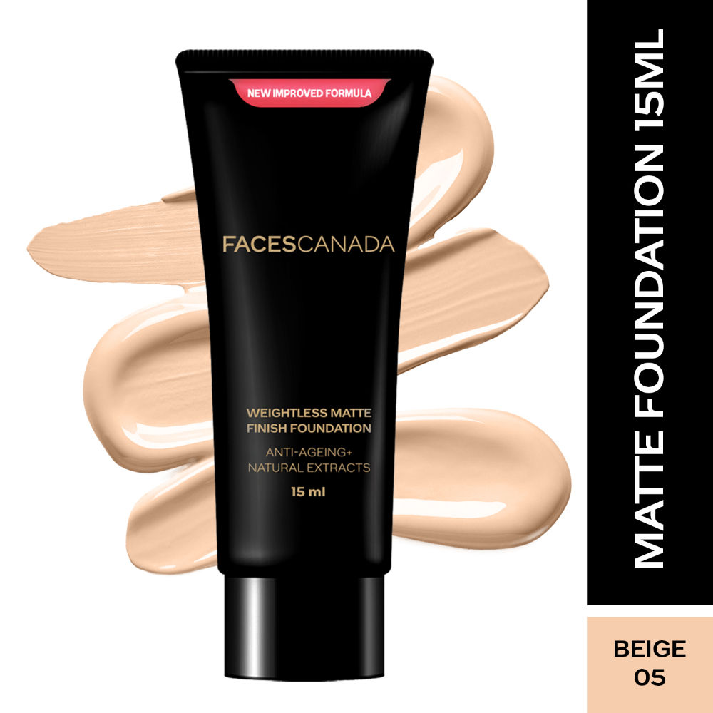 Faces Canada Weightless Matte Finish Foundation-Beige 05 - Swadesiicart
