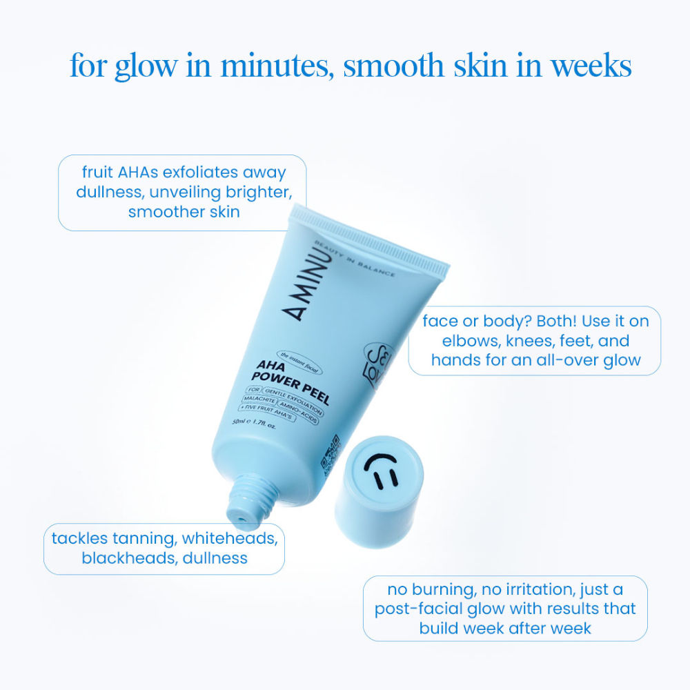 AHA Power Peel – Instantly Brightens Dull, Congested, Tanned Skin – 5 Min, At-Home Facial | Swadesiicart