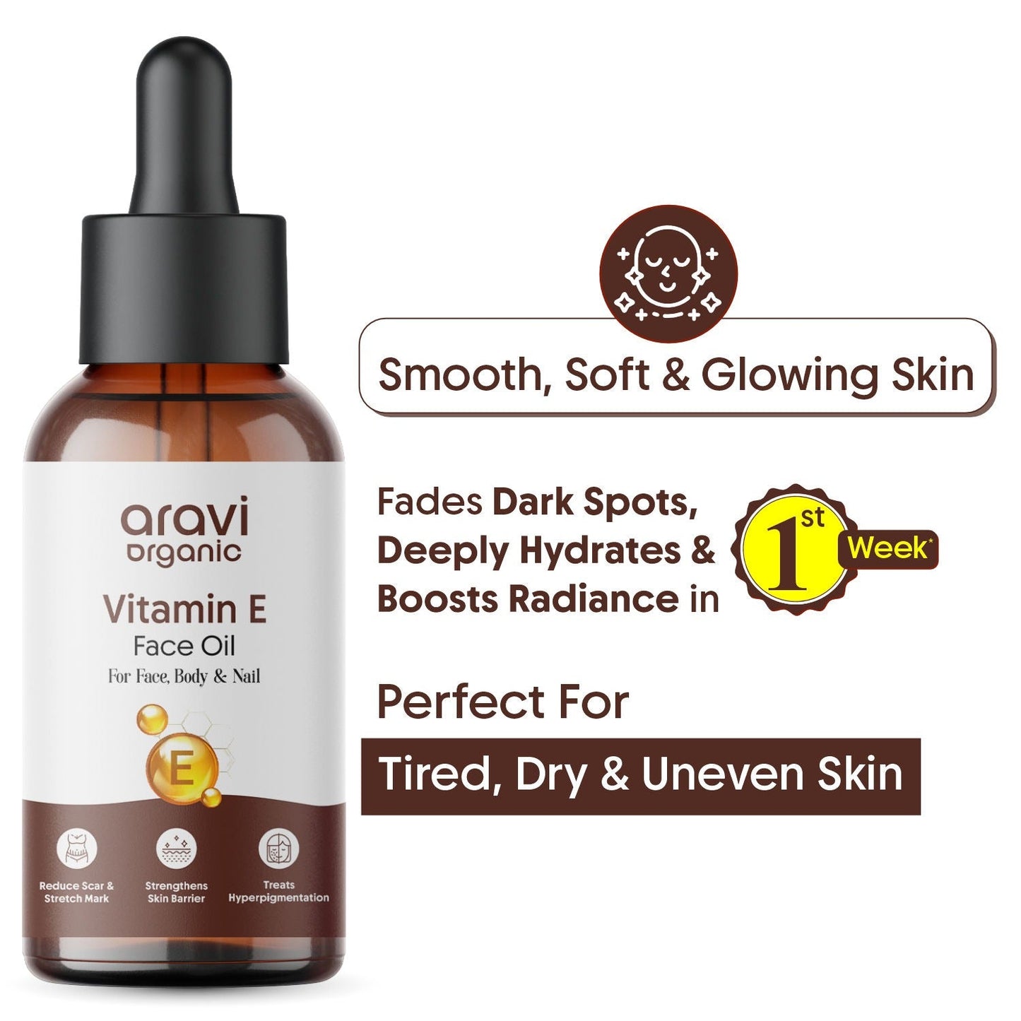 Aravi Organic Pure Vitamin E Oil | Swadesiicart