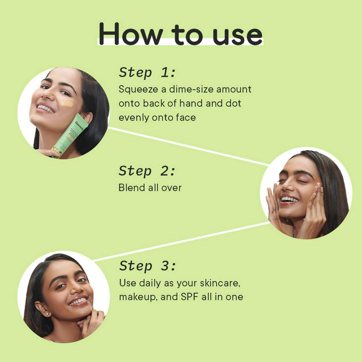 Quench Bravocado SPF 50+ PA++++ Sunscreen Gel With Avocado, Rice Water & Pomegranate, Korean Beauty | Swadesiicart