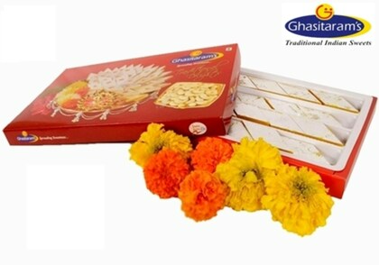 Ghasitaram Pure Kesari Kaju Katli Sweets | Swadesiicart