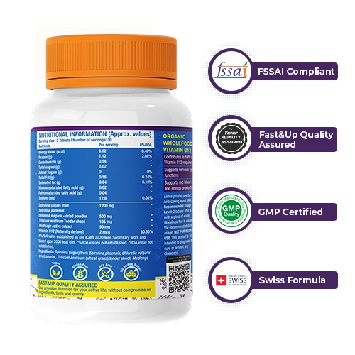 Fast&Up B12 + B-Complex Tablets - Swadesiicart