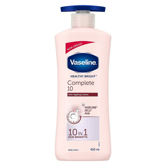 Vaseline Healthy Bright Complete 10 Anti Ageing Body Lotion, 10 in 1 Body Lotion With Vitamin B3, AHA, Pro-Retinol - Swadesiicart