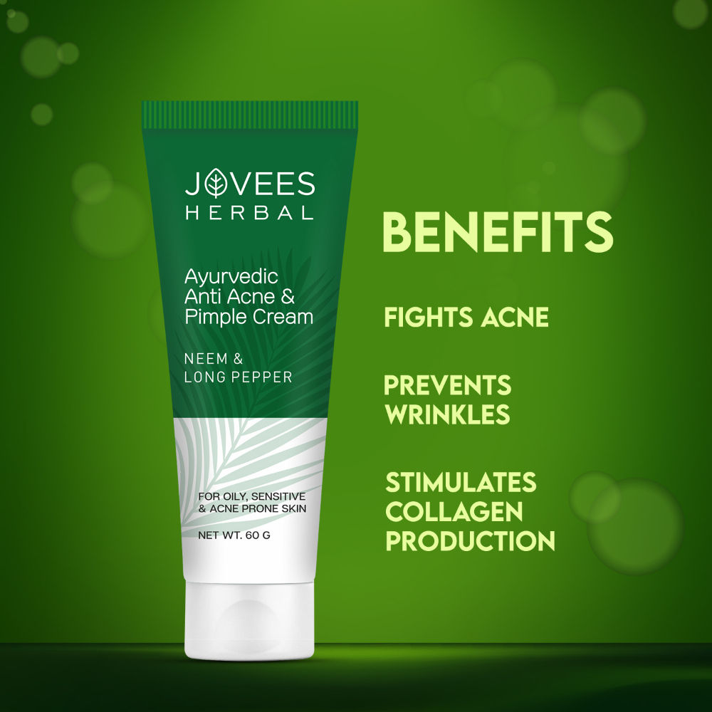Jovees Neem & Long Pepper Anti Acne & Pimple Cream - Swadesiicart