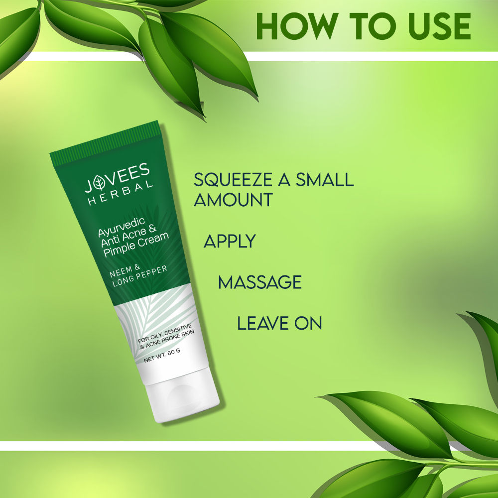 Jovees Neem & Long Pepper Anti Acne & Pimple Cream - Swadesiicart