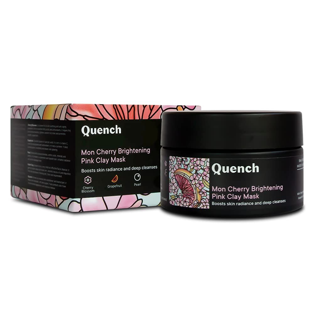 Quench Botanics Mon Cherry Brightening Pink Clay Mask - Korean Skincare | Swadesiicart