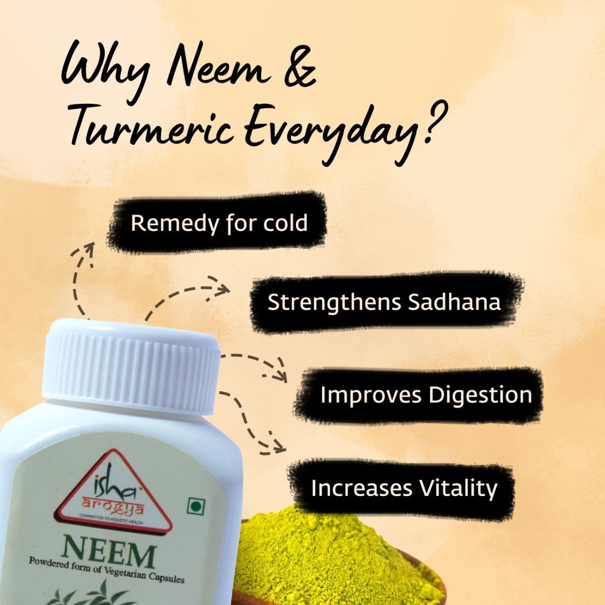 Isha Life Neem and Turmeric Capsules - Swadesiicart
