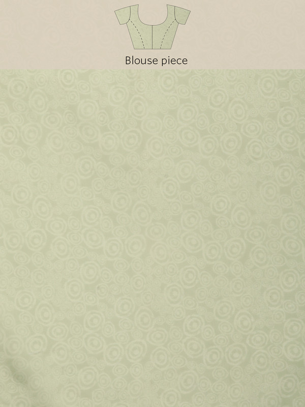 Green Silk Blend Printed Abstract Saree with Unstitched Blouse - Hiral Fashion | Swadesiicart