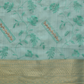 Turquoise Kota Doria Embroidered Floral Saree with Unstitched Blouse - Hiral Fashion | Swadesiicart