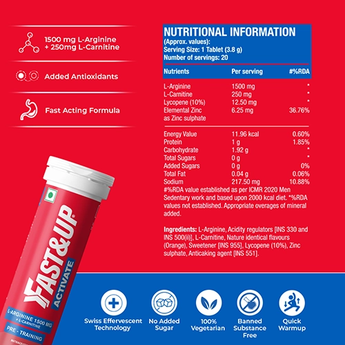 Fast&Up Activate Effervescent Tablets - Swadesiicart
