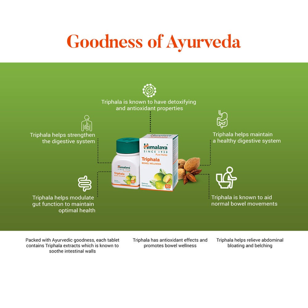 Himalaya Wellness Pure Herbs Triphala Bowel Wellness - Swadesiicart