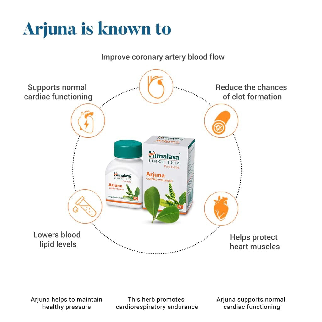 Himalaya Herbals Arjuna Tablets - Swadesiicart