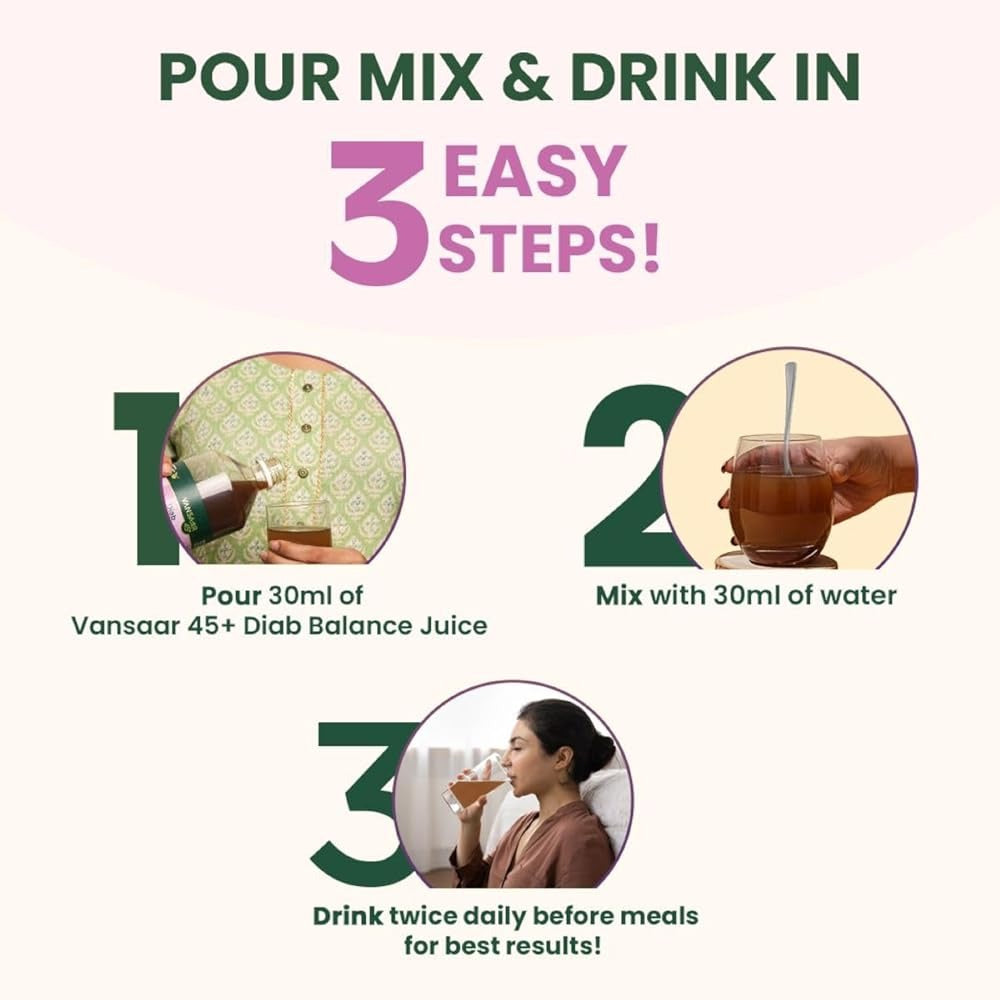 Vansaar 45+ Diab Balance Juice - Swadesiicart
