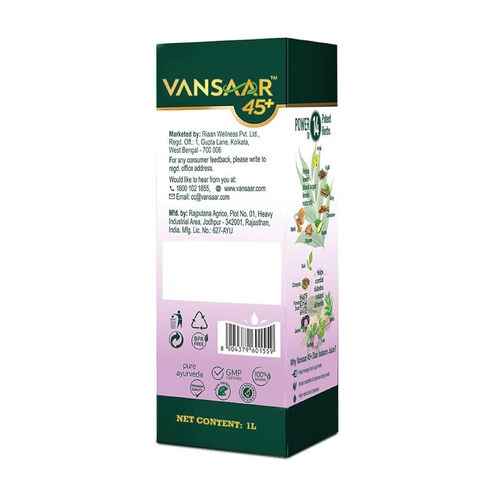 Vansaar 45+ Diab Balance Juice - Swadesiicart
