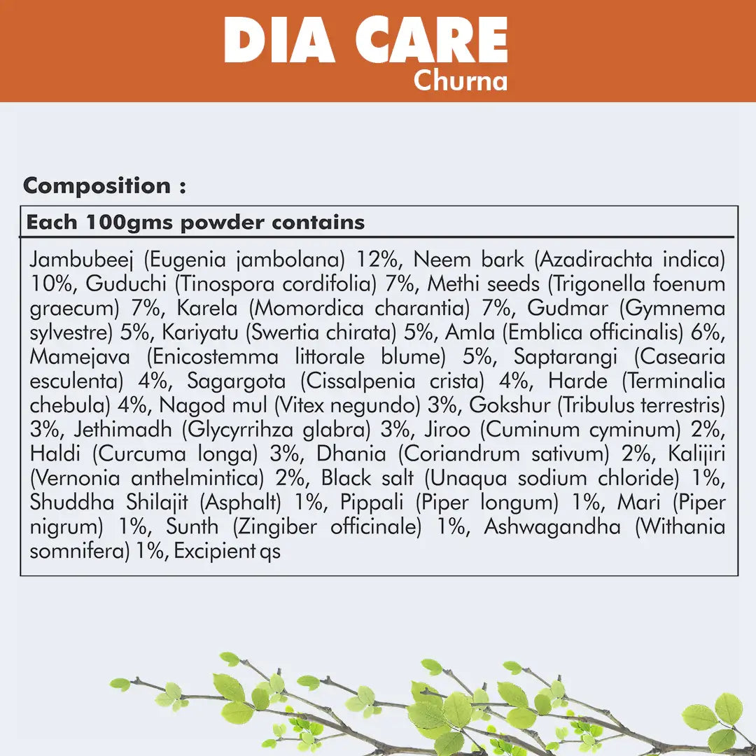Herbal Hills Ayurveda Dia Care Churna - Swadesiicart