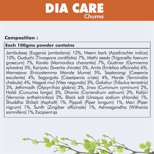 Herbal Hills Ayurveda Dia Care Churna - Swadesiicart