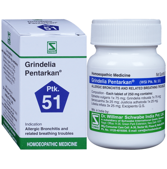 Dr. Willmar Schwabe India Grindelia Pentarkan Ptk 51 Tablets | Swadesiicart