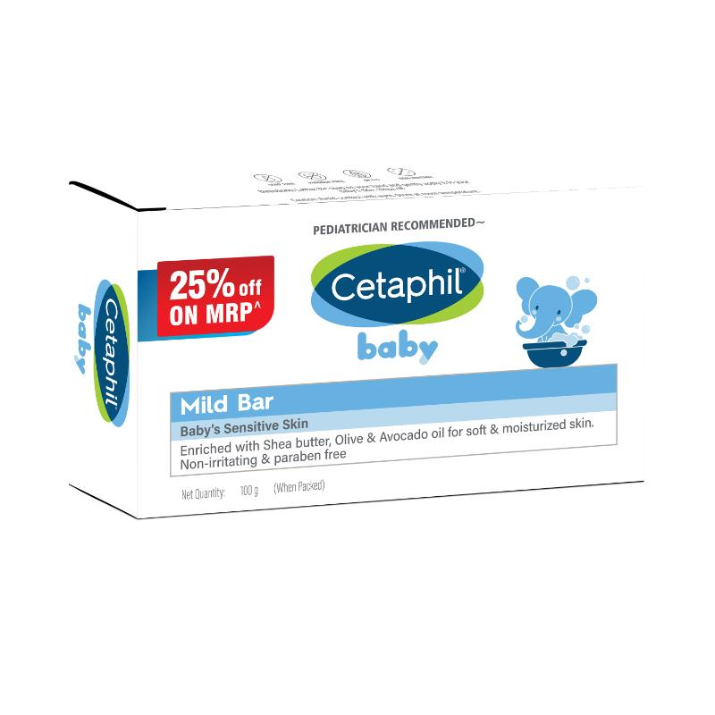 Cetaphil Baby Mild Bar Face & Body For Baby's Sensitive Skin - Swadesiicart