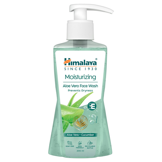 Himalaya Moisturizing Aloe Vera Face Wash | Gentle Hydrating Cleanser for Dry & Normal Skin - Swadesiicart
