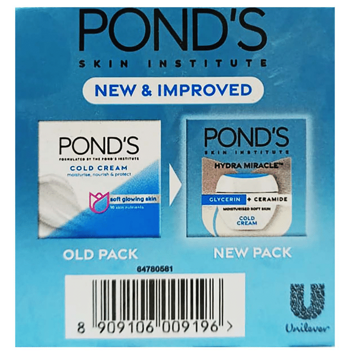 Pond's Hydra Miracle Glycerin+Ceramide Moisturised Soft Skin Cold Cream | Swadesiicart