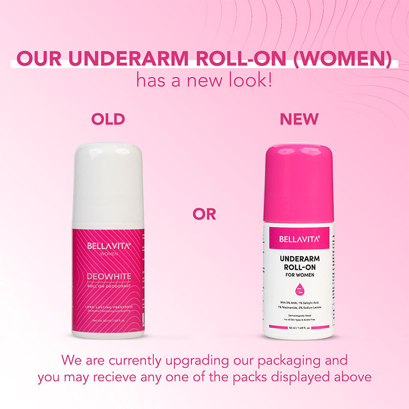 Bella Vita Deo White Natural Underarm Roll On Deodorant for Women - Swadesiicart
