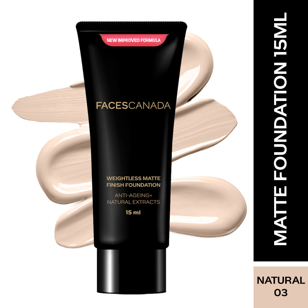 Faces Canada Weightless Matte Finish Foundation-Natural 03 - Swadesiicart